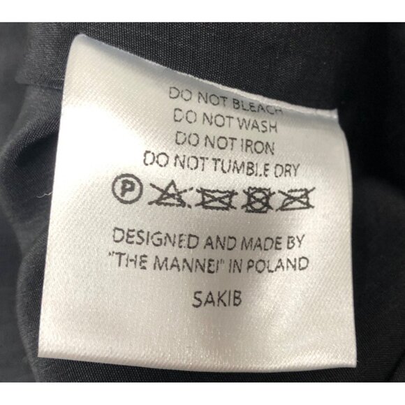 Black Leather Shorts - The Mannei -SAKIB -EU 40 / USA Size 10- NWT - Picture 11 of 16